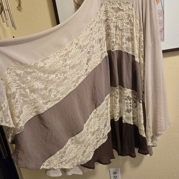 Boho Lace Maxi Skirt, size L - Picture 3 of 8